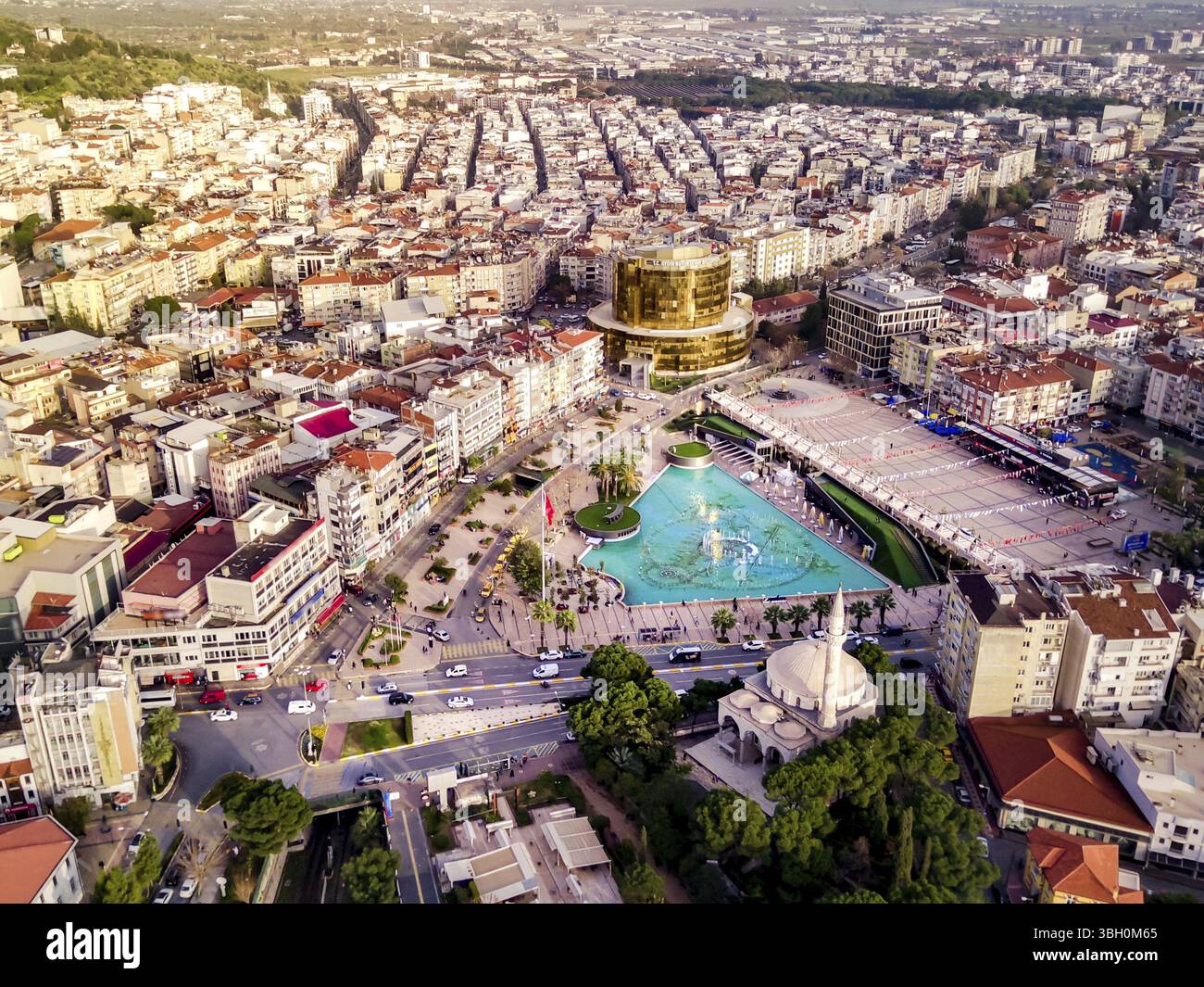 Aerial photograph of the capital of Aydin province - Aydin city from ...