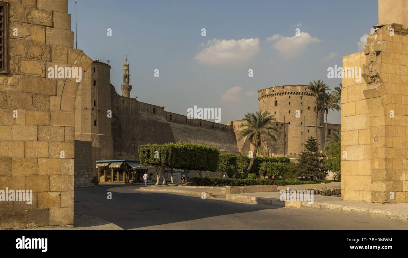 The Saladin Citadel of Cairo, a fortified medieval castle with a mosque ...