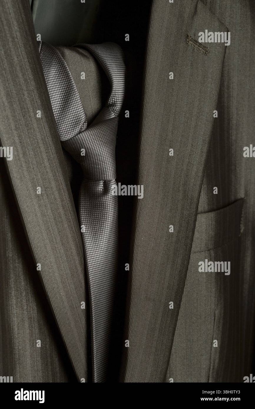 A close-up shot of an elegant formal mens suit with a tie Stock Photo ...
