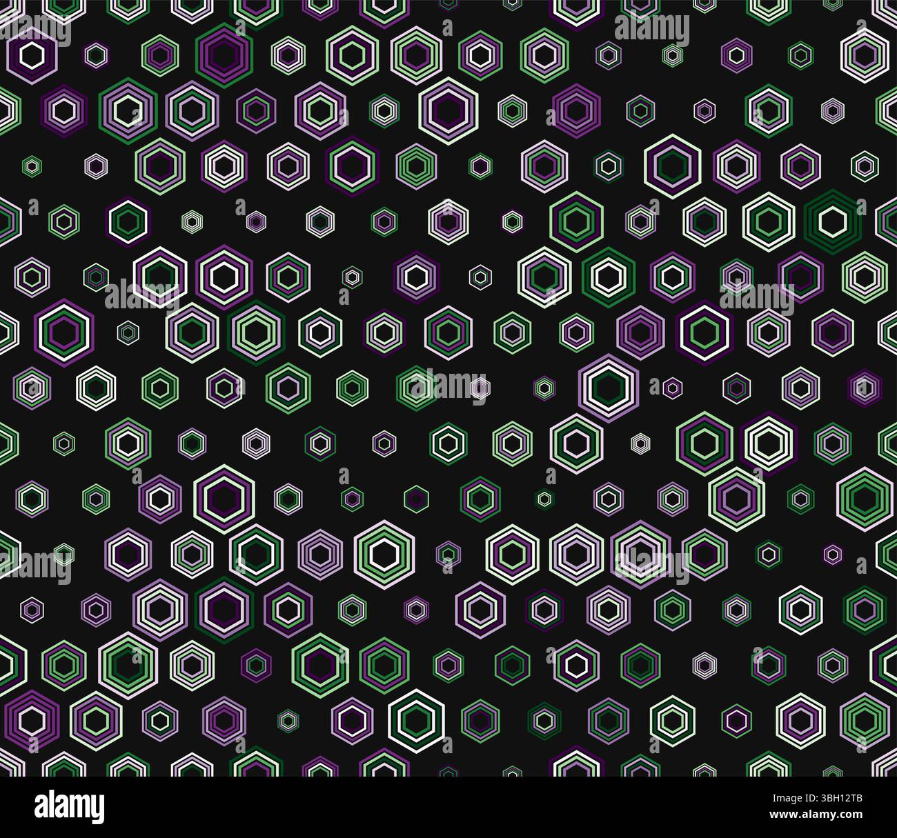 Hexagon vector pattern. Multicolored geometric elements of varied sizes ...