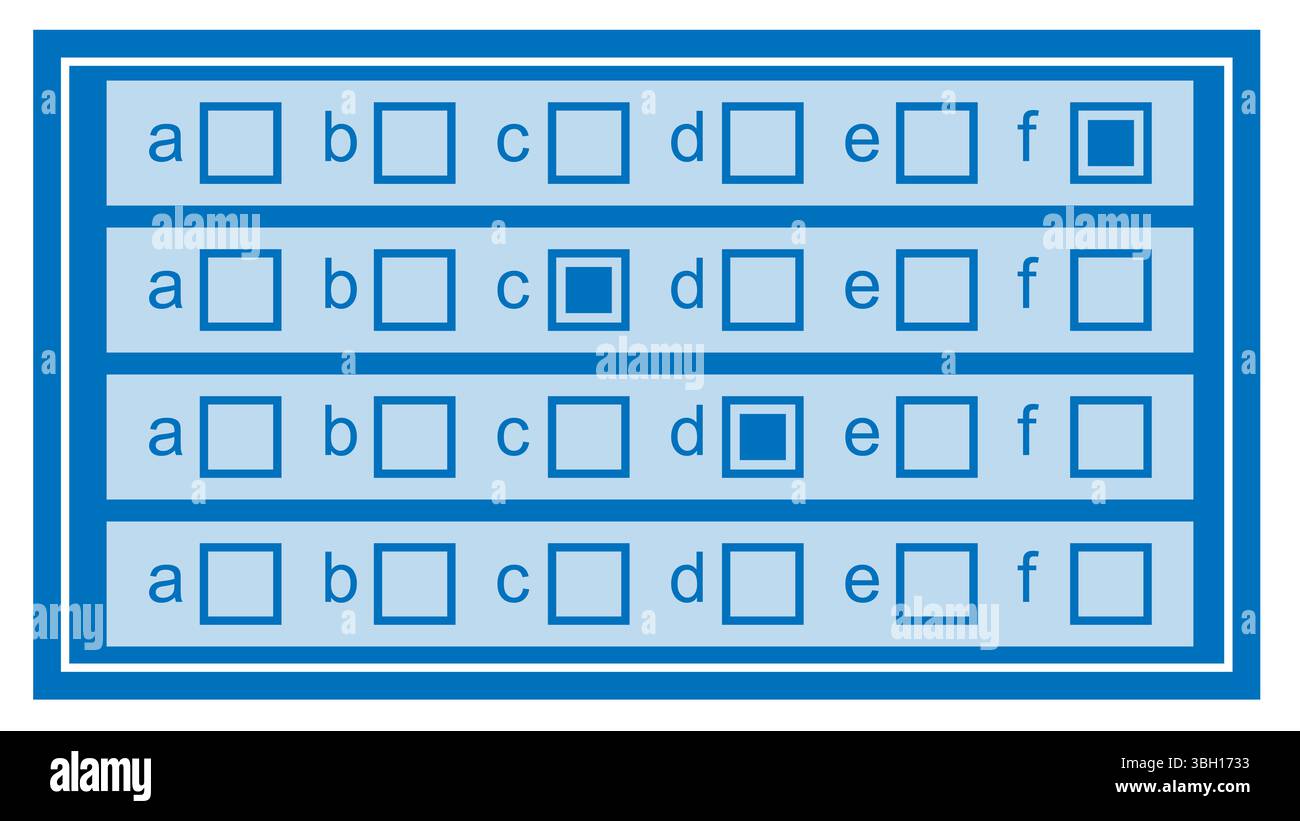 Test Guidelines Checkbox Example Online test form with checkboxes and some ticks on white background ...
