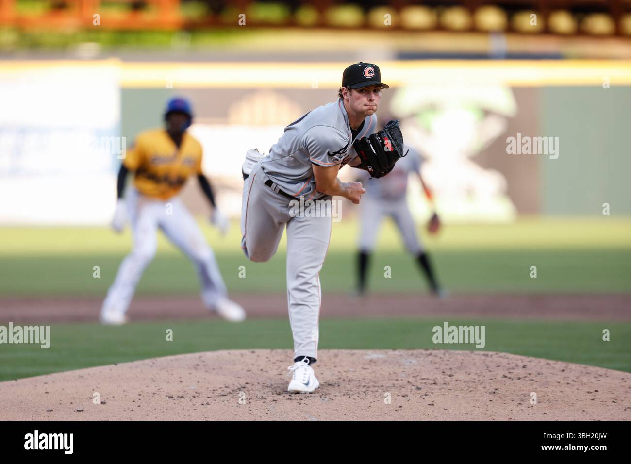 Jr Ritchie Starting Pitcher Columbus Clingstones starting pitcher J.R. Ritchie (60) in action ...