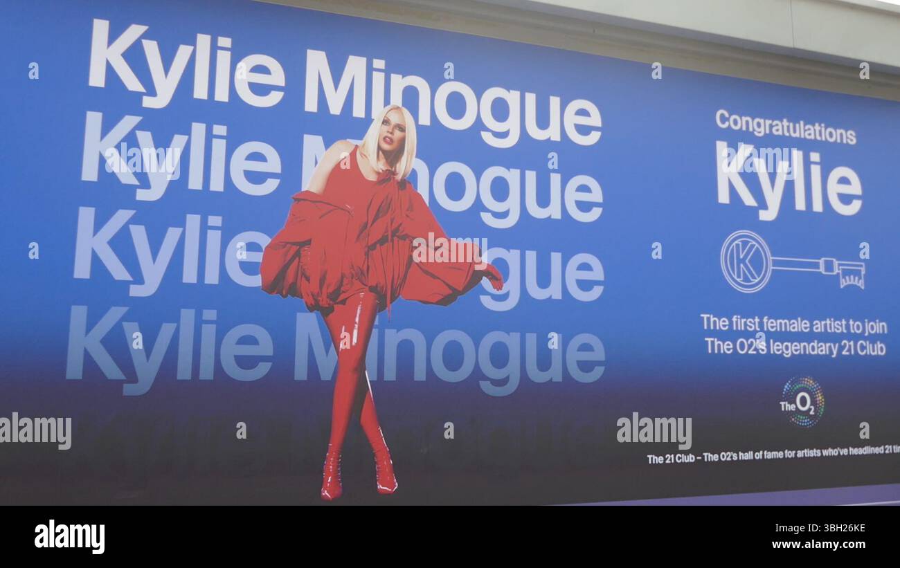 London, United Kingdom 3rd June 2025 Kylie Billboard at Kylie Minogue ...