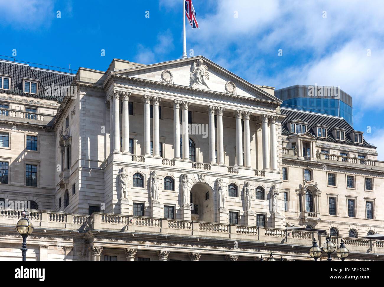 Old lady bank junction central financial district commercial bus hi-res ...