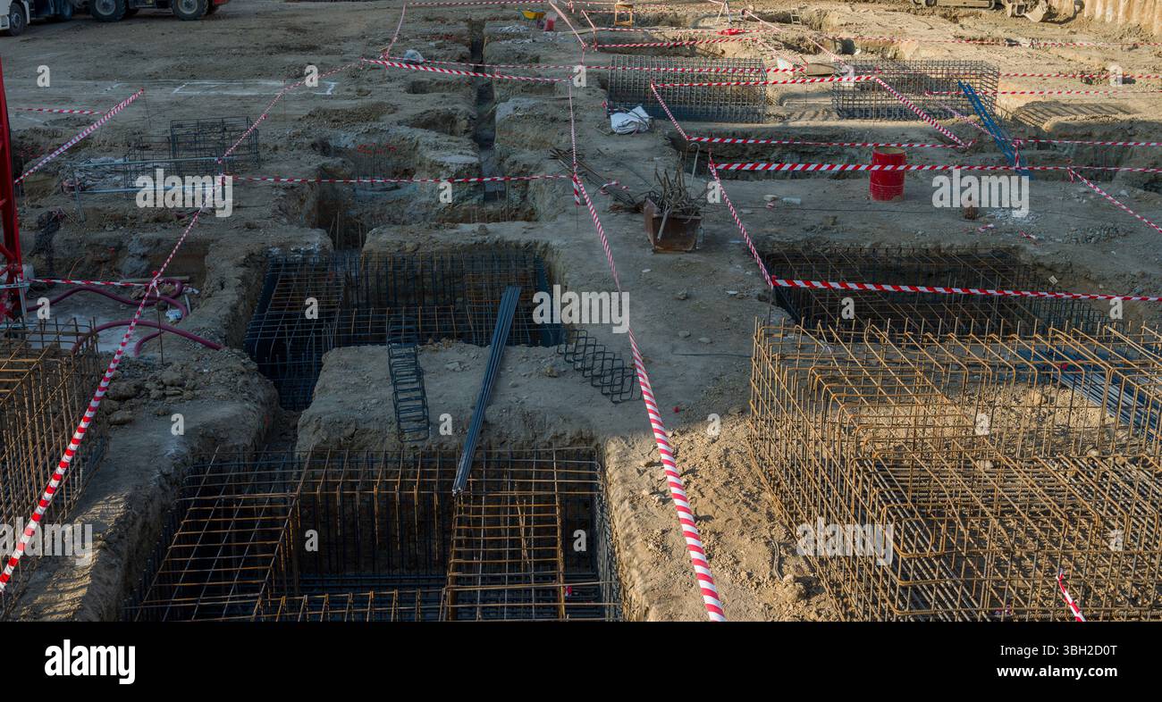 building under construction, industrial development, construction site engineering Stock Photo