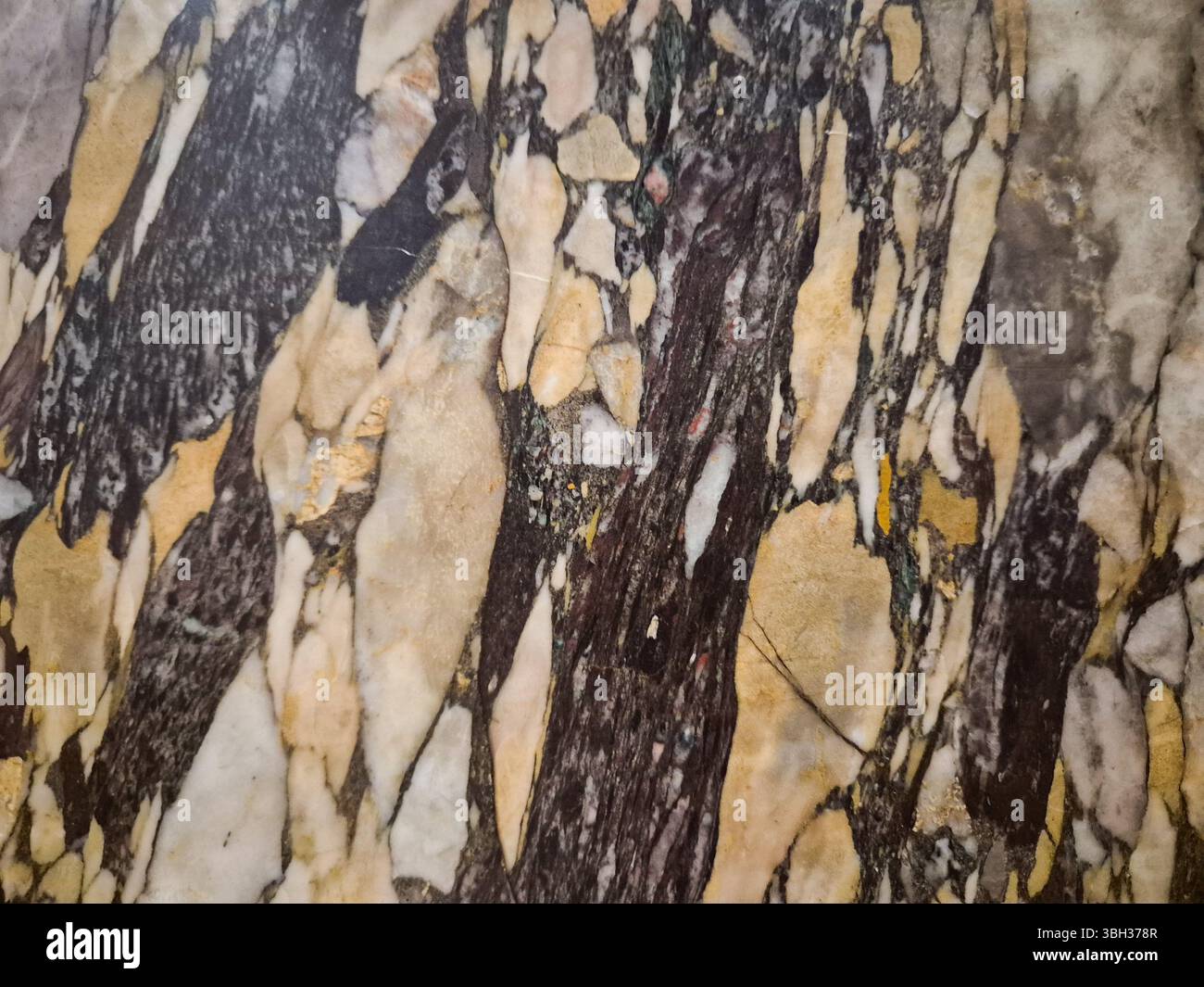 Beautiful Polished Marble Texture with Natural Veining Stock Photo