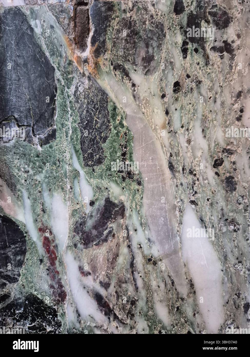 Beautiful Polished Marble Texture with Natural Veining Stock Photo