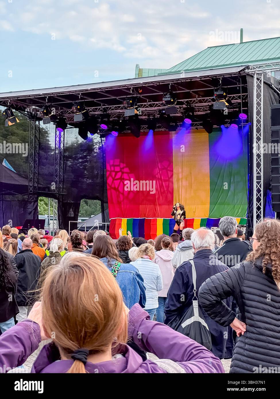 West Pride 2024 - Gothenburg, Sweden - Smartphone Captured Stock Image