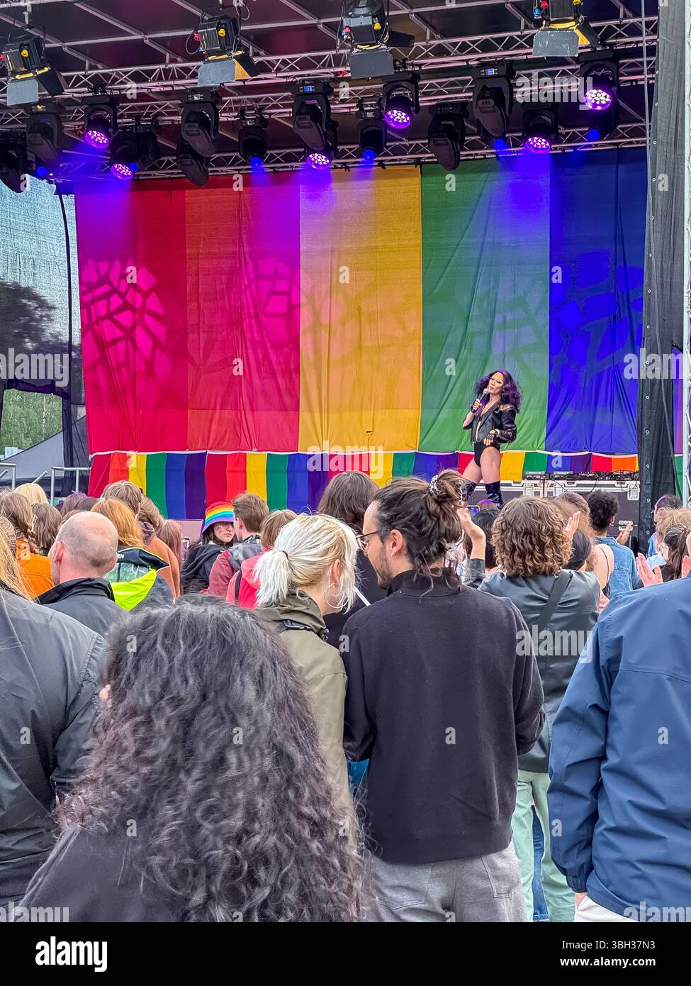 West Pride 2024 - Gothenburg, Sweden - Smartphone Captured Stock Image