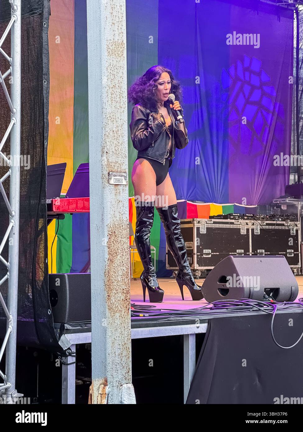 West Pride 2024 - Gothenburg, Sweden - Smartphone Captured Stock Image