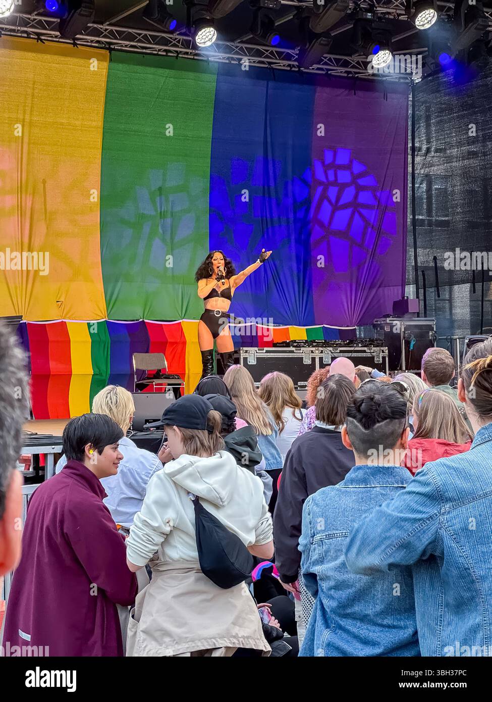 West Pride 2024 - Gothenburg, Sweden - Smartphone Captured Stock Image