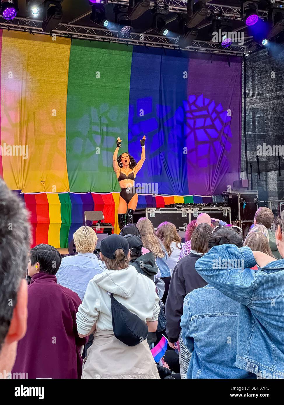 West Pride 2024 - Gothenburg, Sweden - Smartphone Captured Stock Image