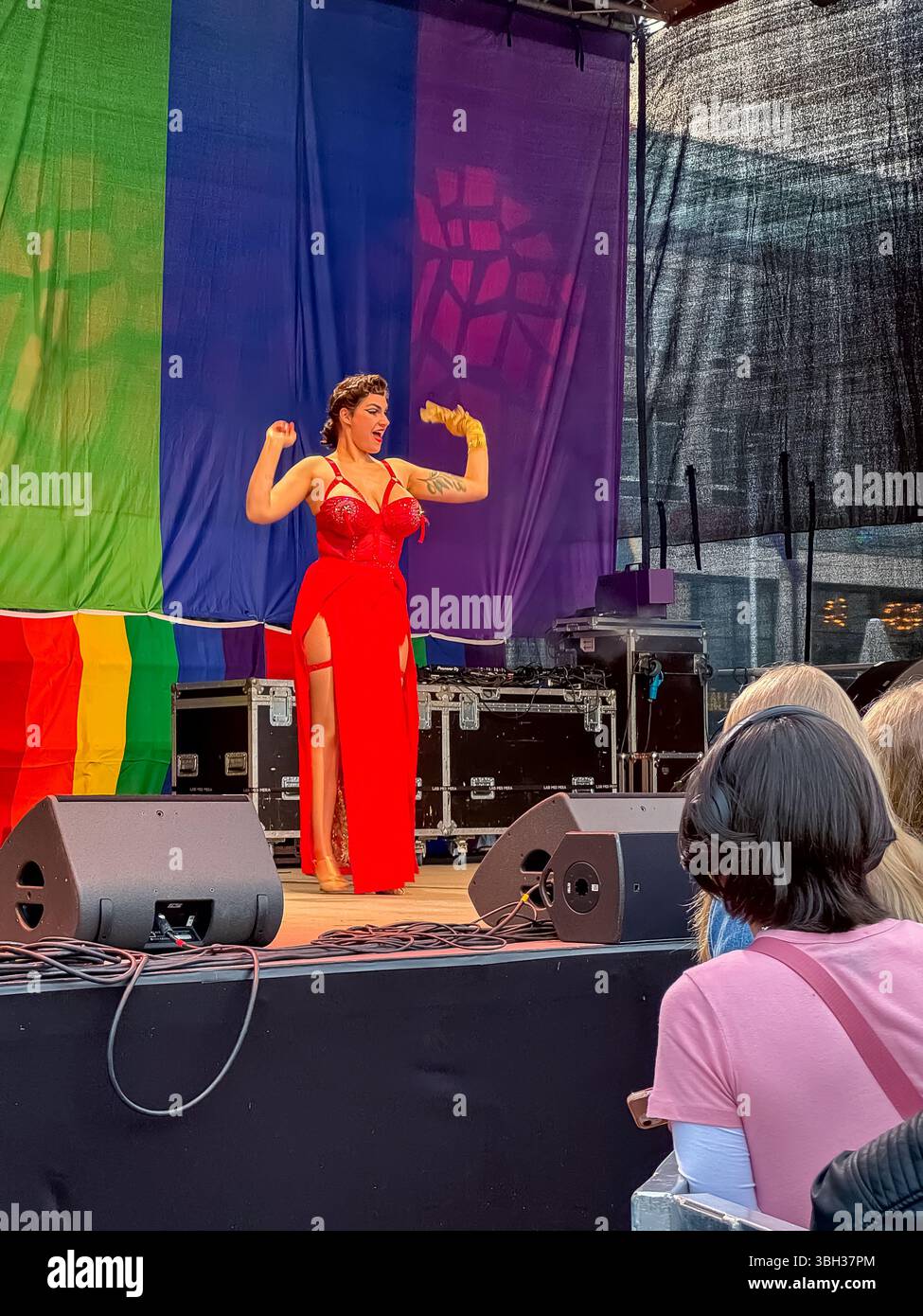 West Pride 2024 - Gothenburg, Sweden - Smartphone Captured Stock Image