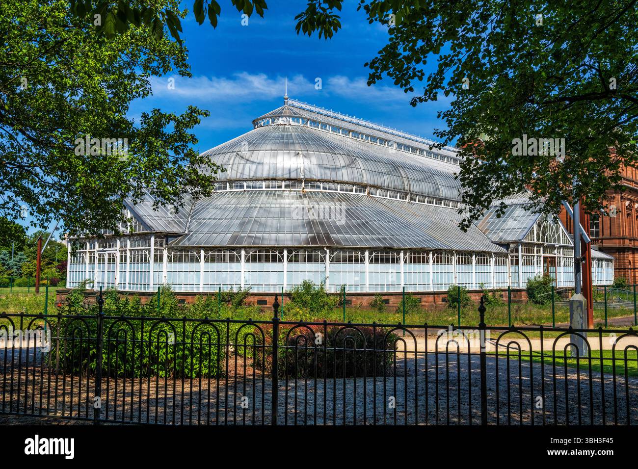 The Winter Gardens glasshouse at the rear of the People’s Palace on Glasgow Green in Glasgow, Scotland, UK Stock Photo