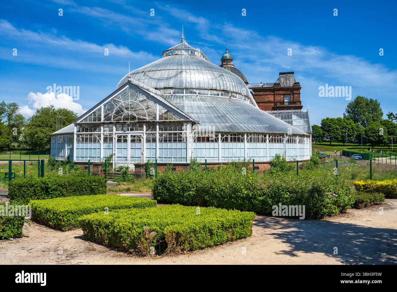 The Winter Gardens glasshouse at the rear of the People’s Palace on Glasgow Green in Glasgow, Scotland, UK Stock Photo