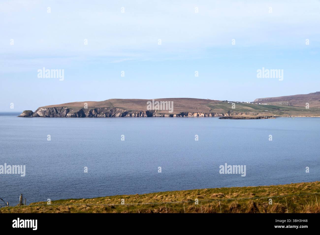 view of broadhaven bay and dun chaochain peninsula  kilcommon carrowteige county mayo republic of ireland Stock Photo