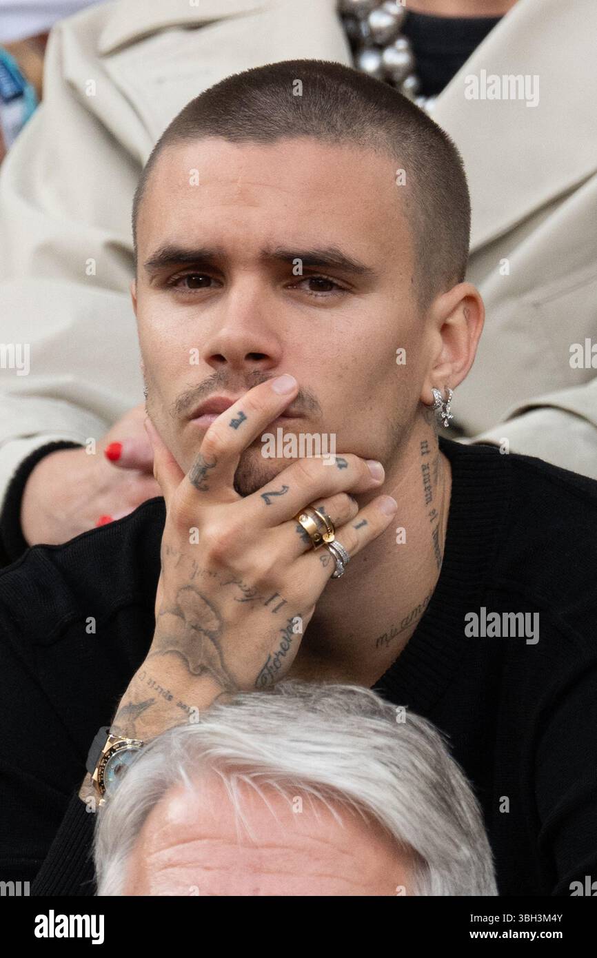 Paris, France. 06th June, 2025. Romeo Beckham attends the Roland Garros ...