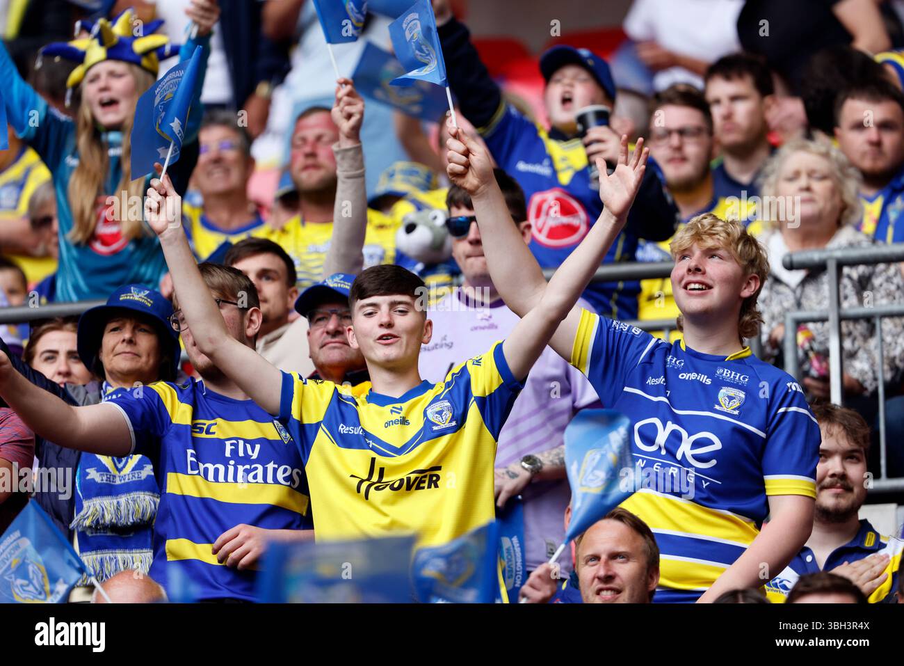 Warrington Wolves supporters in the stands before the Challenge Cup ...