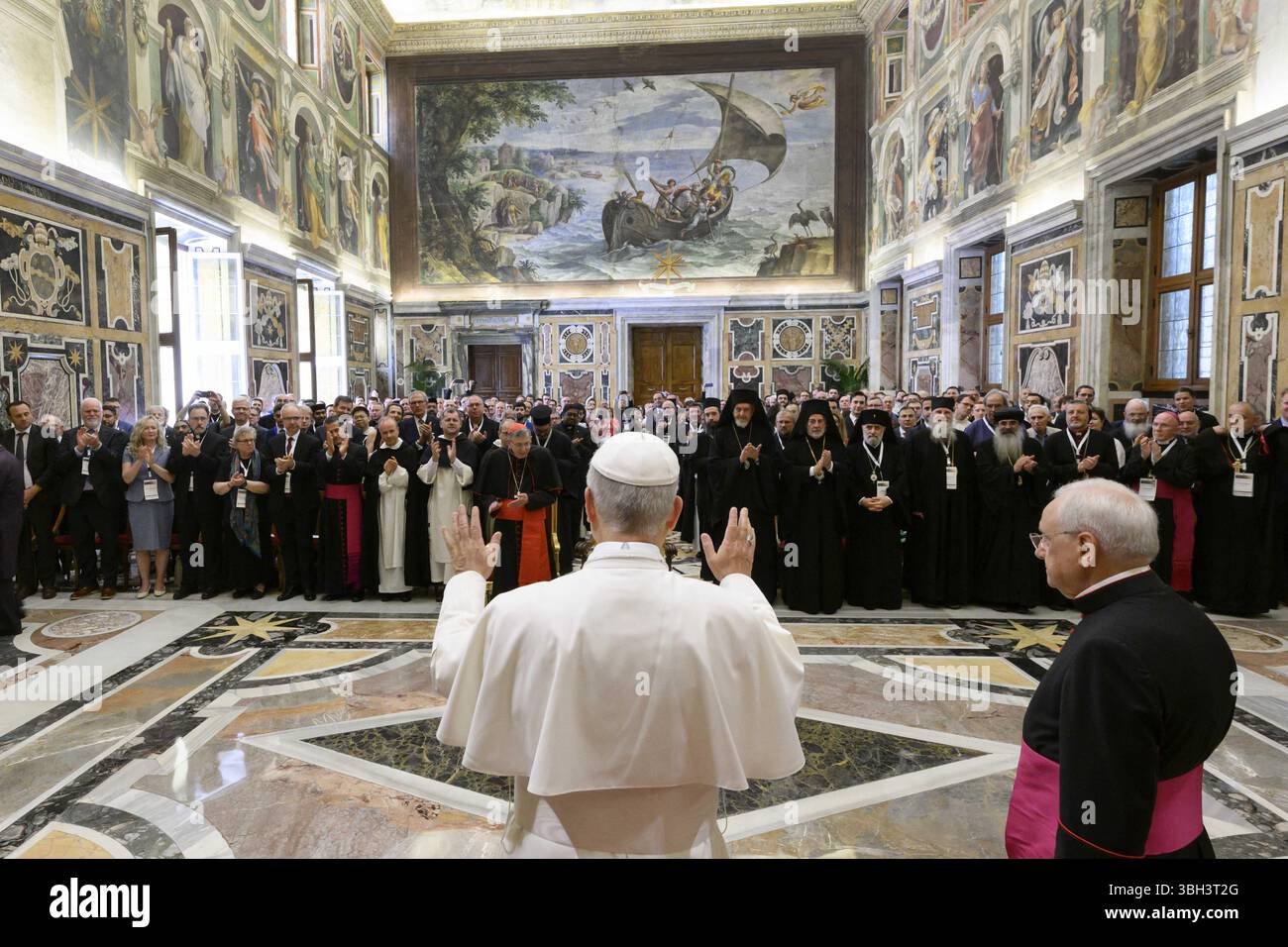 Pope Leo XIV meets with participants in the Symposium ‘Nicaea and the ...