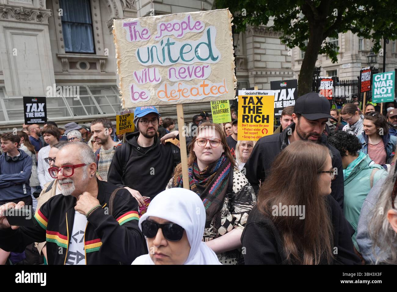 People attending the People's Assembly Against Austerity protest in ...