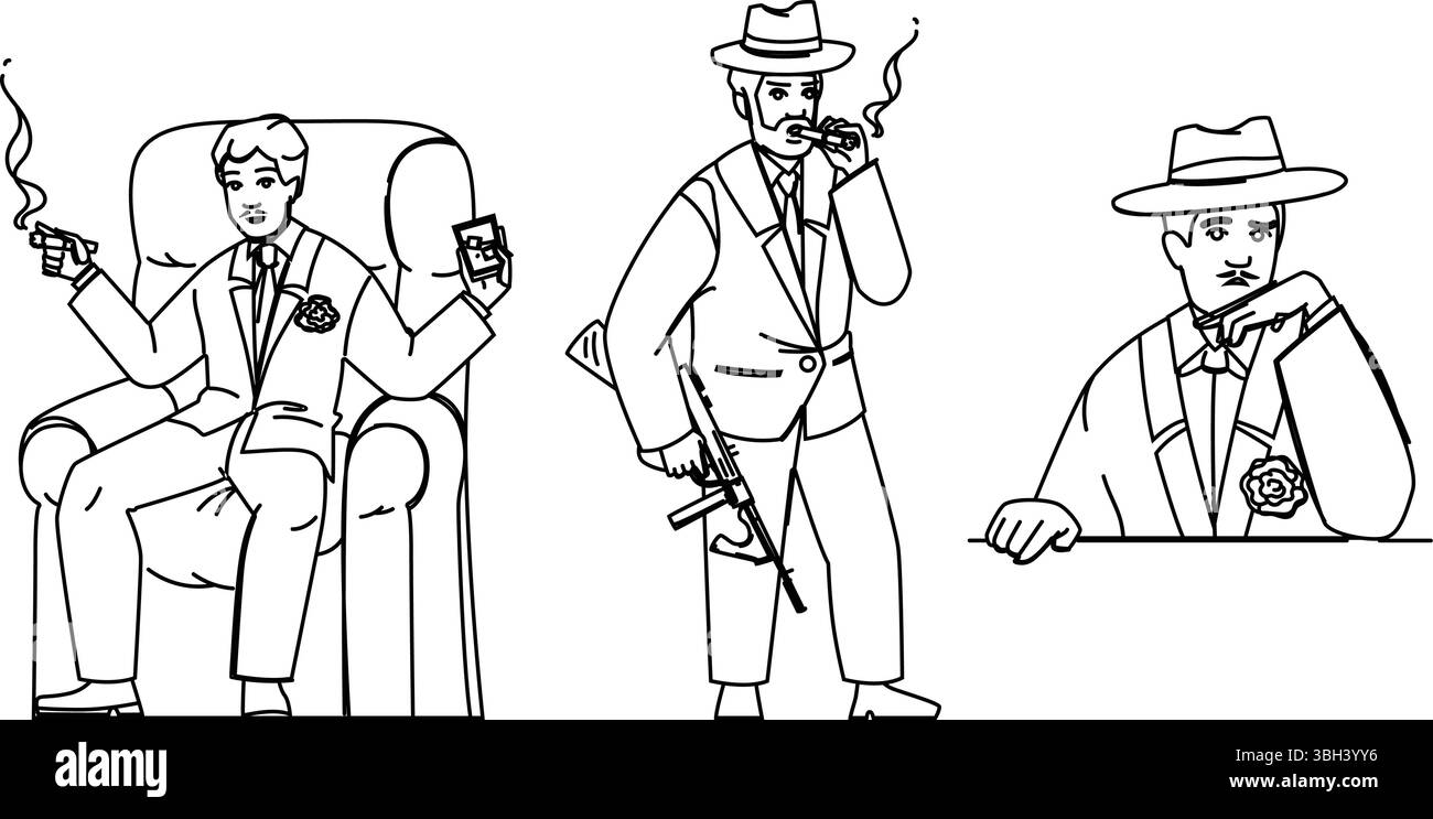 man mafia boss vector Stock Vector Image & Art - Alamy