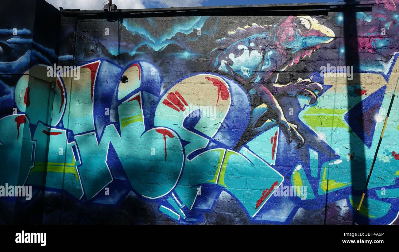 Stockholm, Sweden, June 3, 2025. Spring beast. Graffiti exhibition on ...