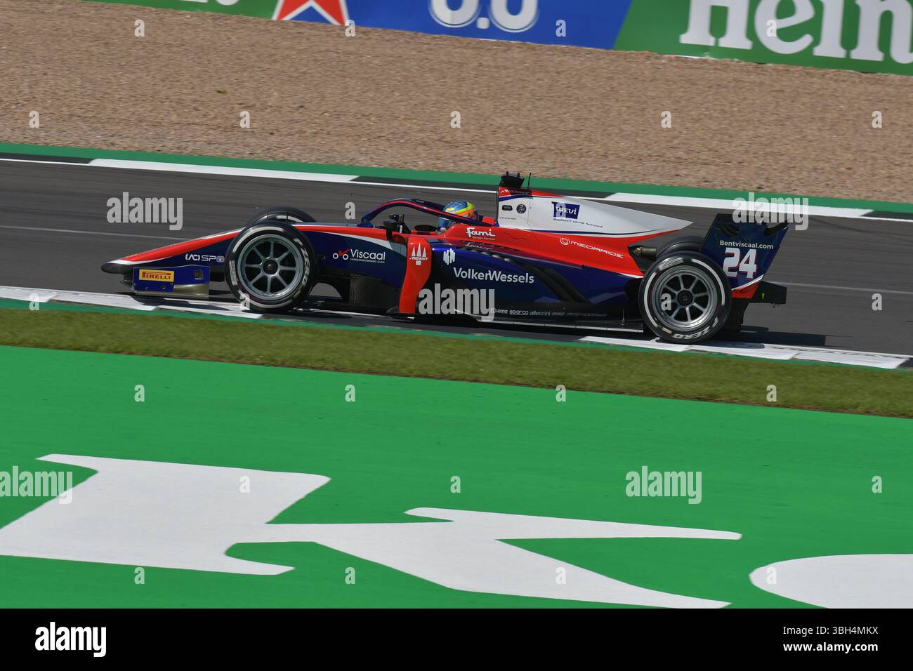Dutch racing driver Bent Viscaal, Trident, Dallara F2, in action during ...