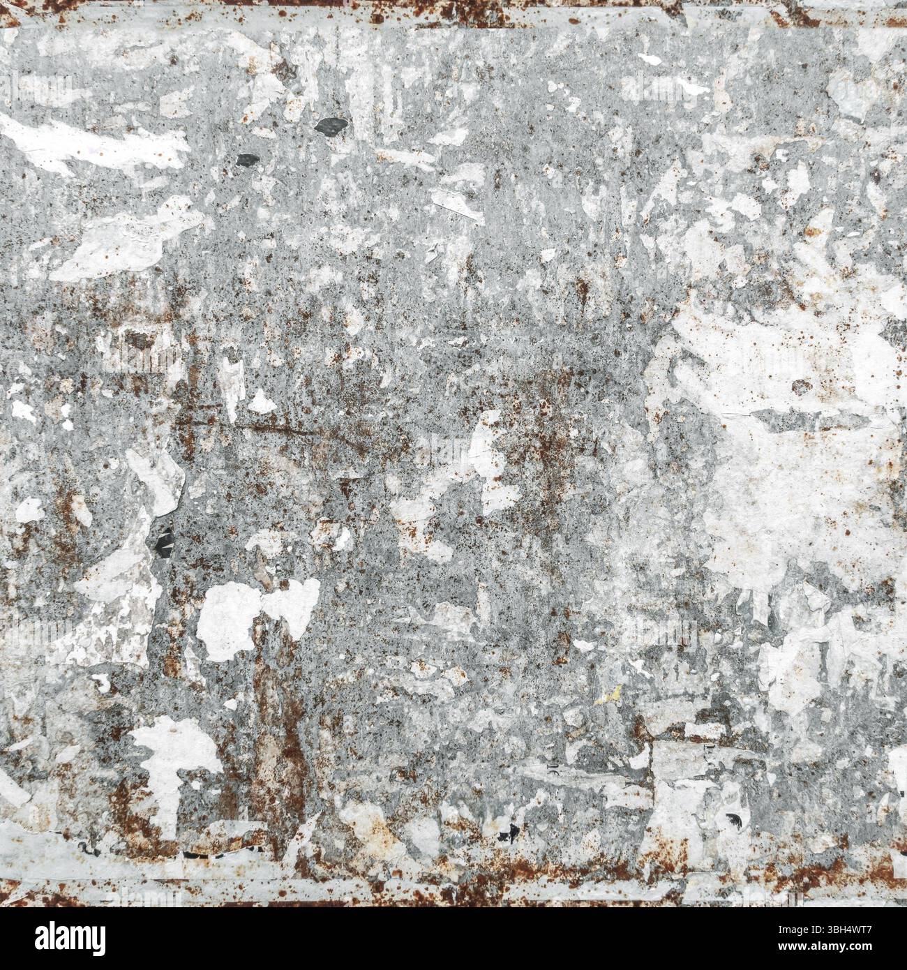 Rusted wall. Grunge wall with rusty frame. Ideal for texture and background Stock Photo