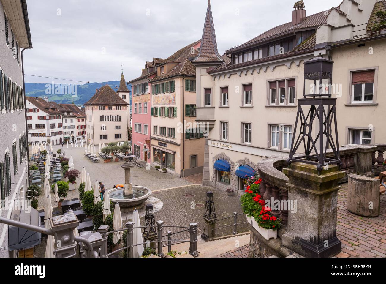View of the old town in Rapperswil-Jona Stock Photo