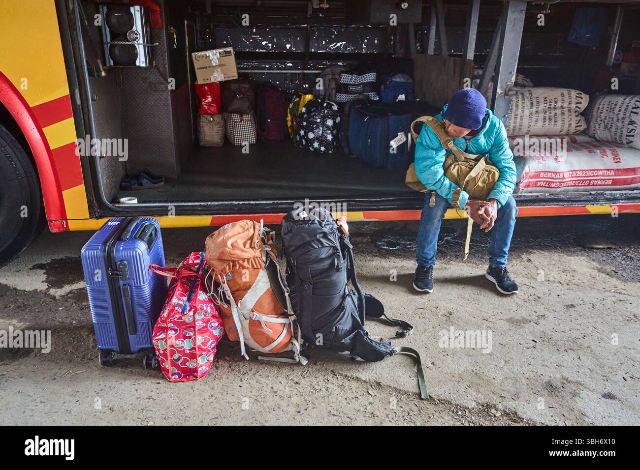 Waiting Area at Bus Station – Kota Kinabalu, Borneo Stock Photo