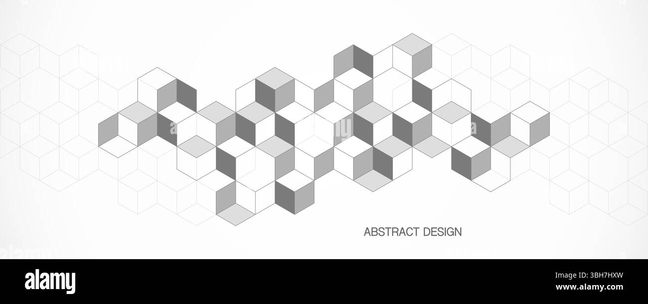 The graphic design elements with isometric shape blocks. Vector ...