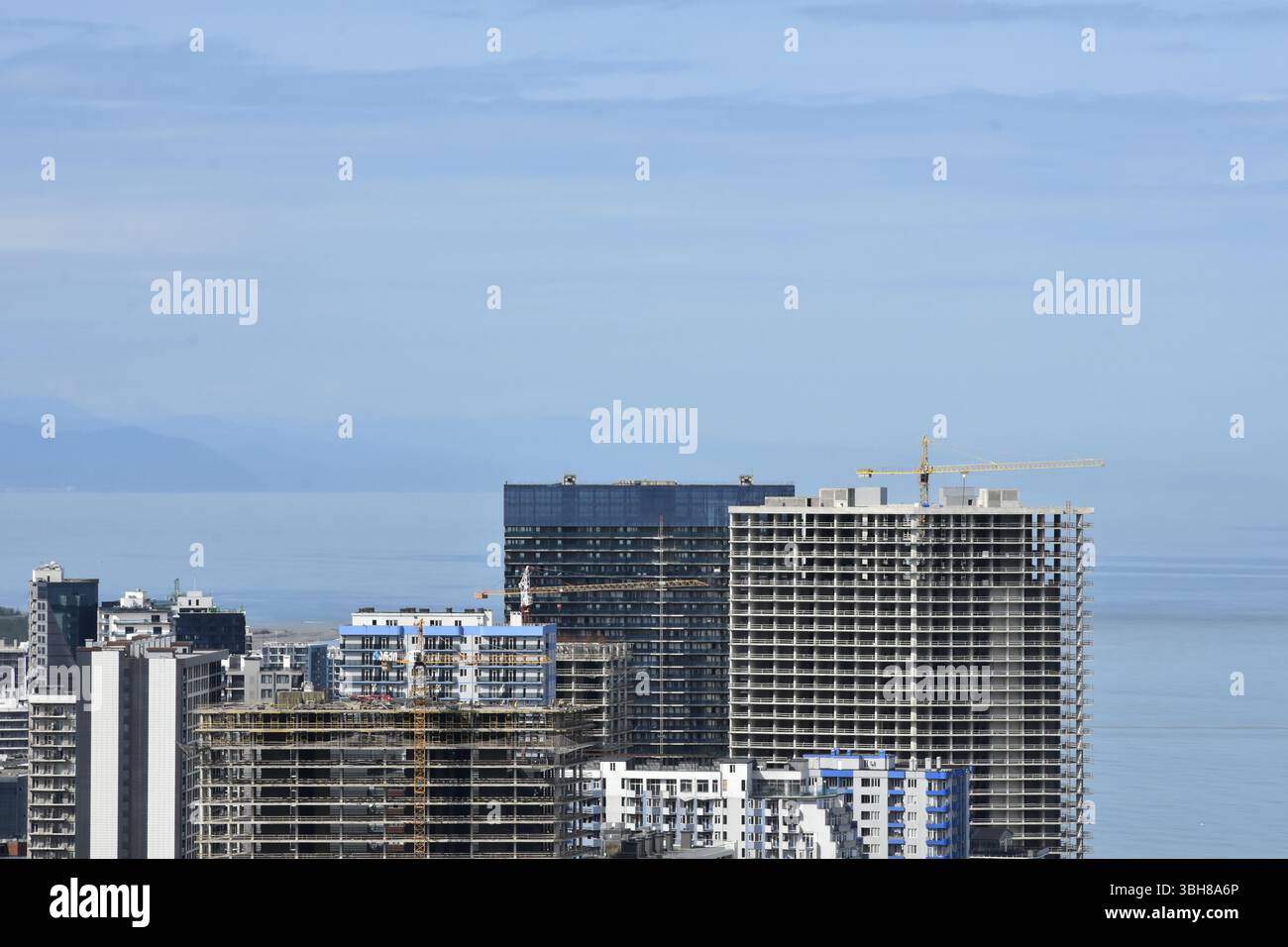 Modern Apartment Complexes With Ocean Views Reference: Aerial View Of Modern Apartment Complexes Urban Development Batumi Boulevard