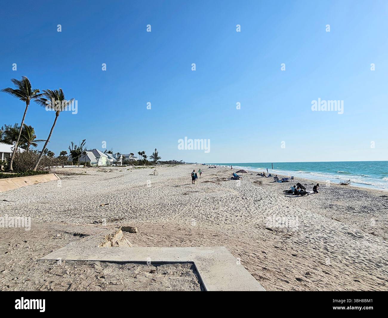 Boca Grande beach, Gasparilla Island, Florida A sand beach on the shore of island in the Gulf of Mexico. - Smartphone Captured Stock Image