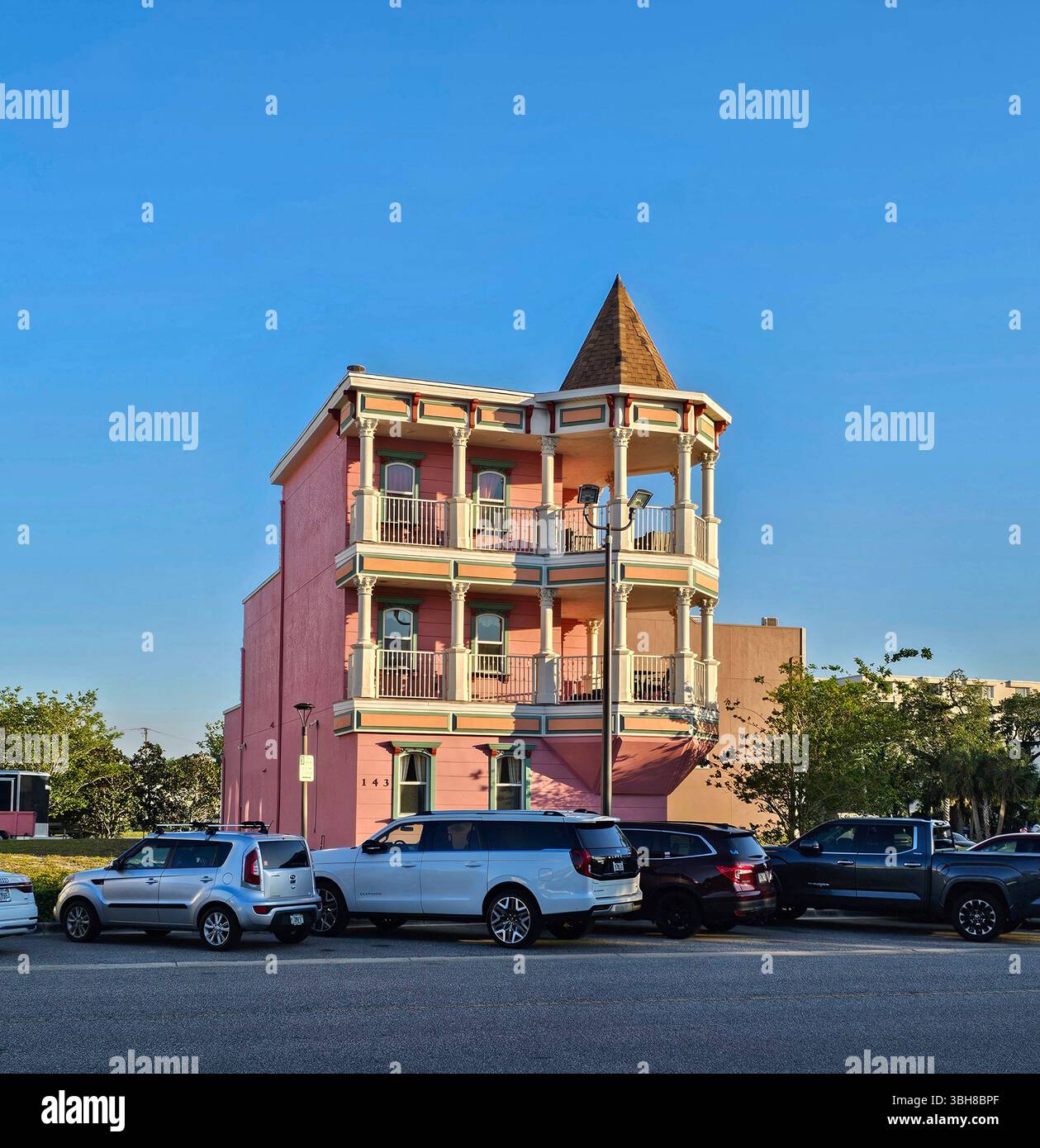 Historic house on Magnolia Ave in downtown Daytona Beach, Florida. - Smartphone Captured Stock Image