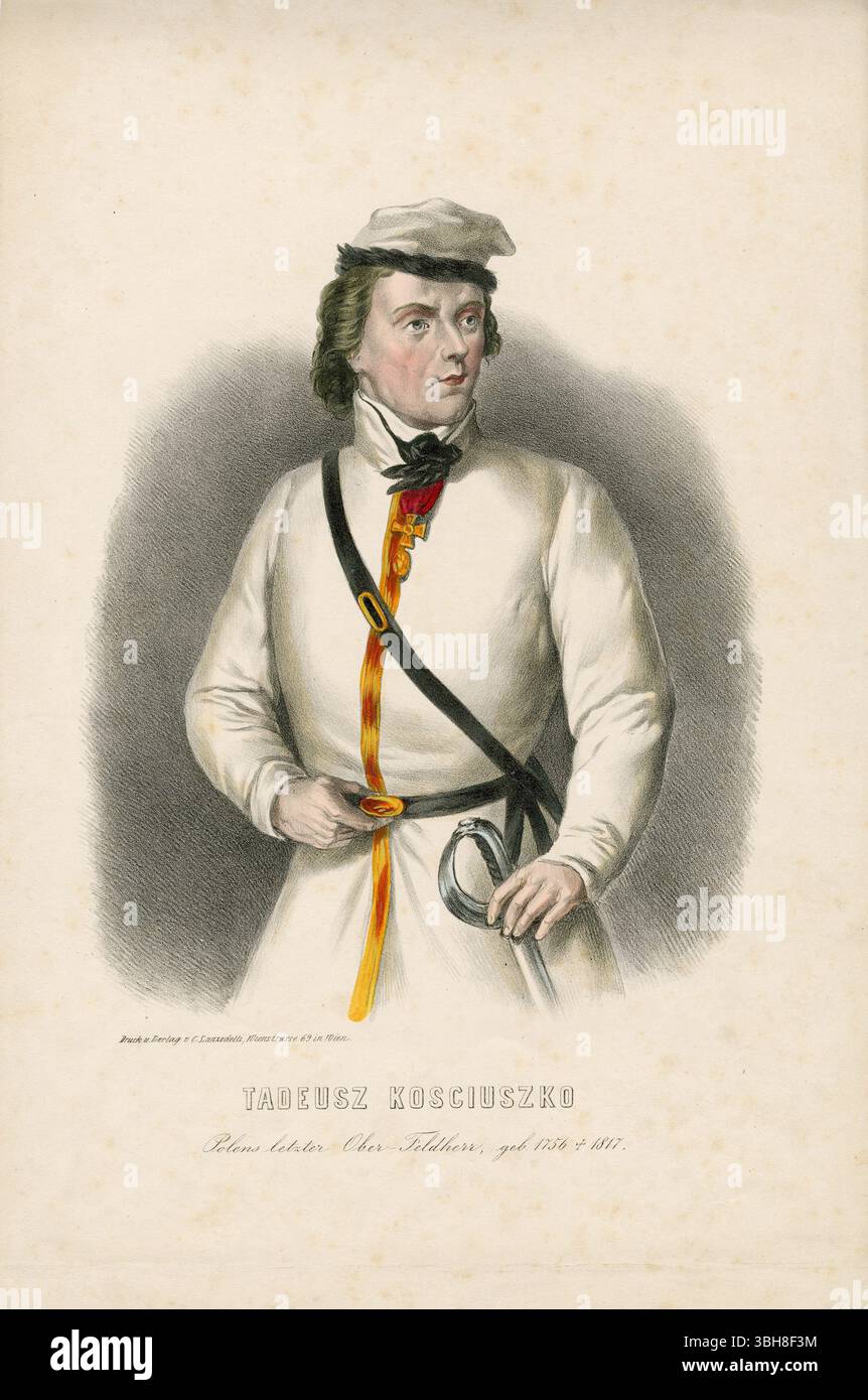 Portrait Of Polish Independence Hero Tadeusz Ko ciuszko Stock Photo portrait-of-polish-independence-hero-tadeusz-ko-ciuszko-stock-photo