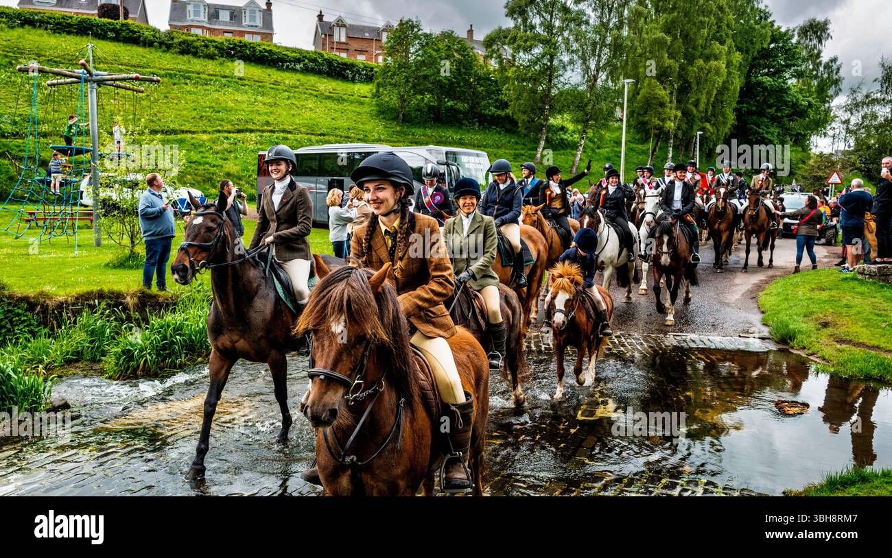 Biggar Gala Week Ride out in Biggar, South Lanarkshire, Scotland Stock ...