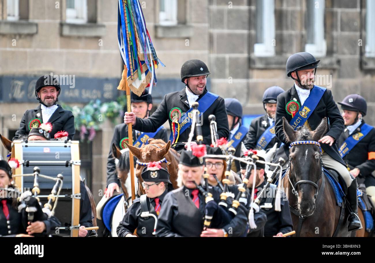 Riding of the Marches, Biggar, 8th June 2025. The Pricipal Party on ...