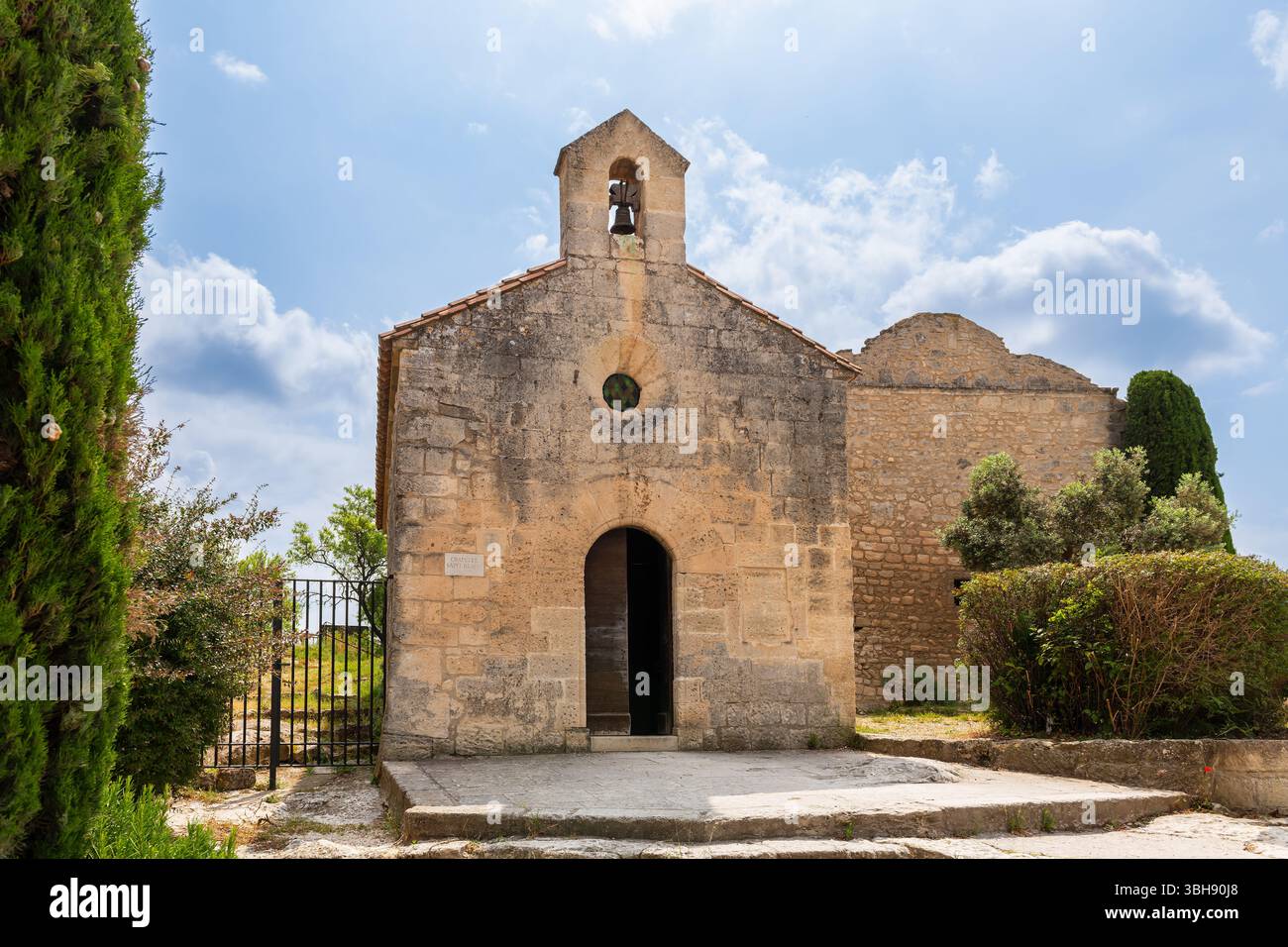 Saint Blaise Chapel in the beautiful village of Les Baux de Provence, in Provence, France Stock Photo
