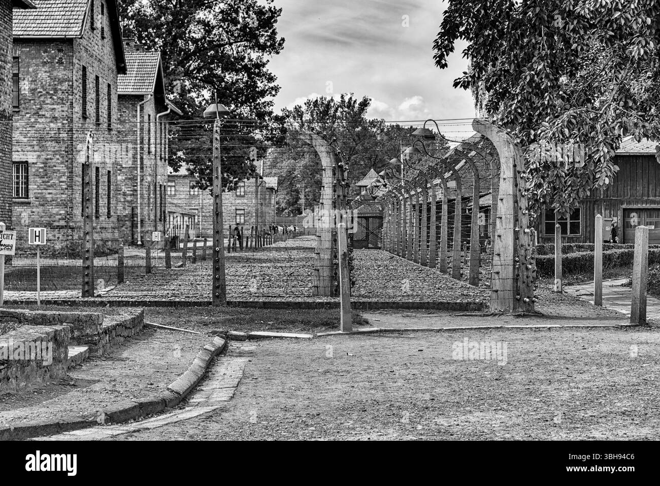 barracks and buildings at auschwitz birkenau in poland Stock Photo - Alamy