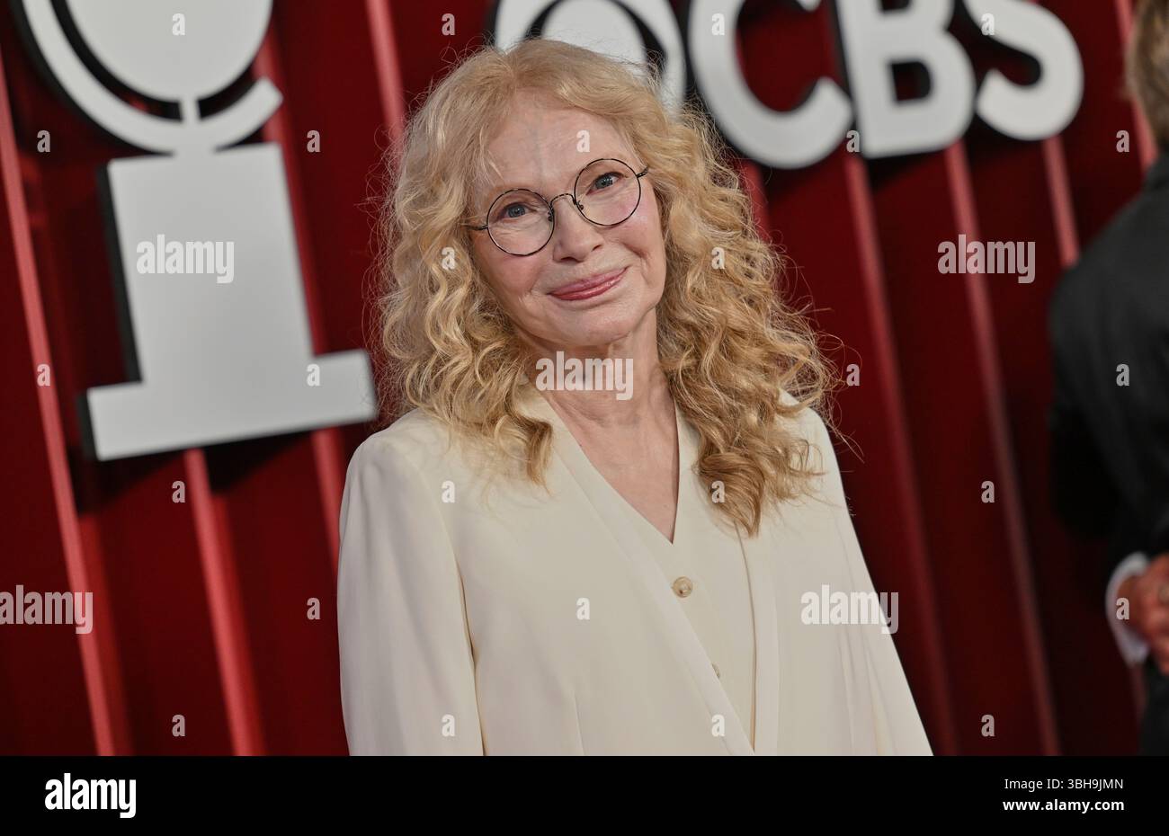 Mia Farrow arrives at the 78th Tony Awards on Sunday, June 8, 2025, at ...