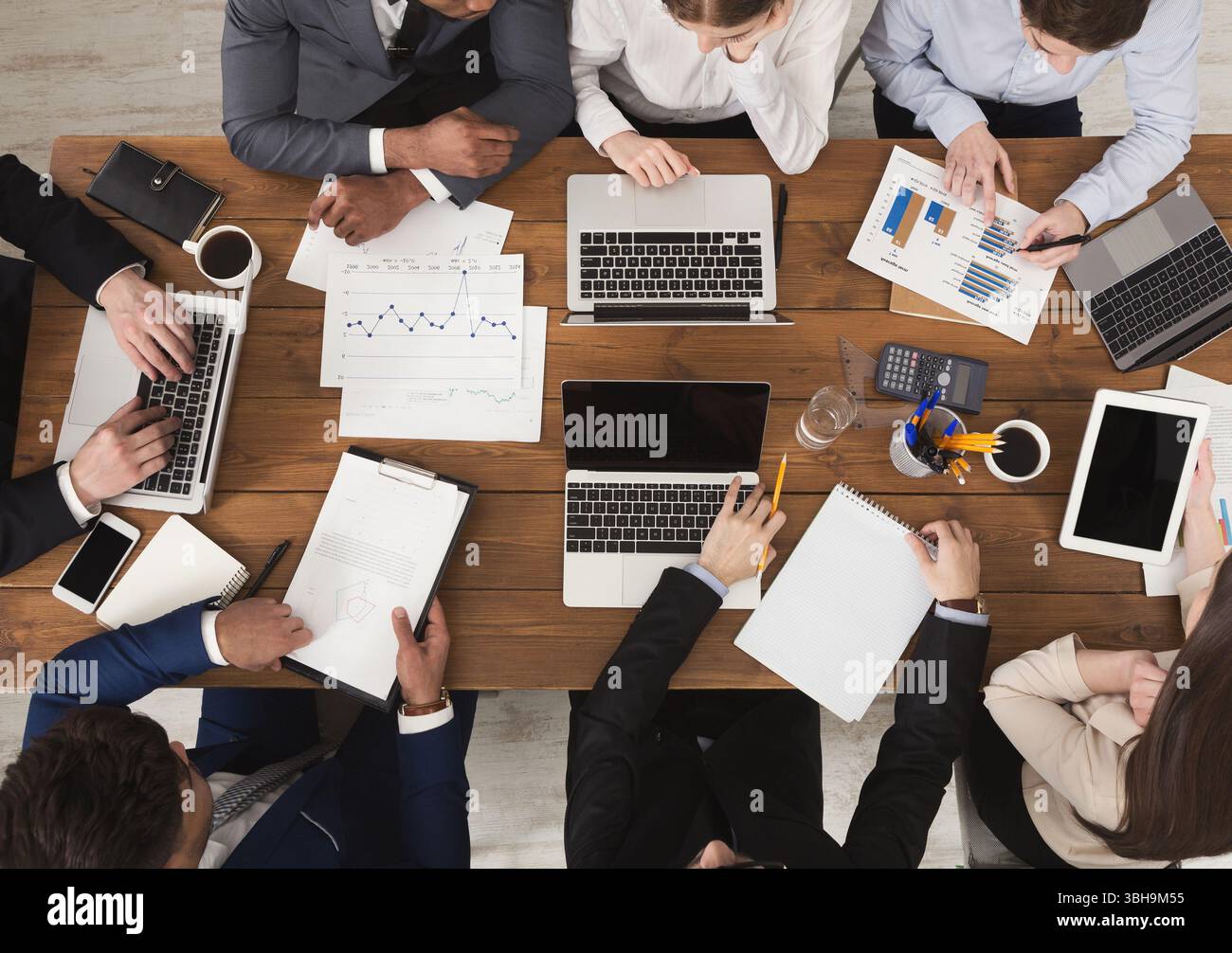 Diverse business team at meeting Stock Photo