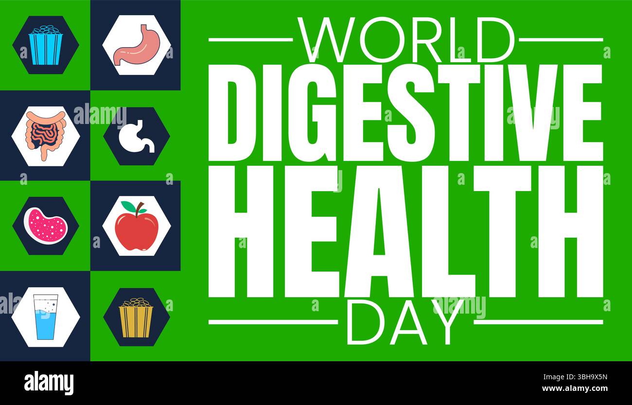 World Digestive Health Day, Gut Health Is Whole Health Stock Vector ...