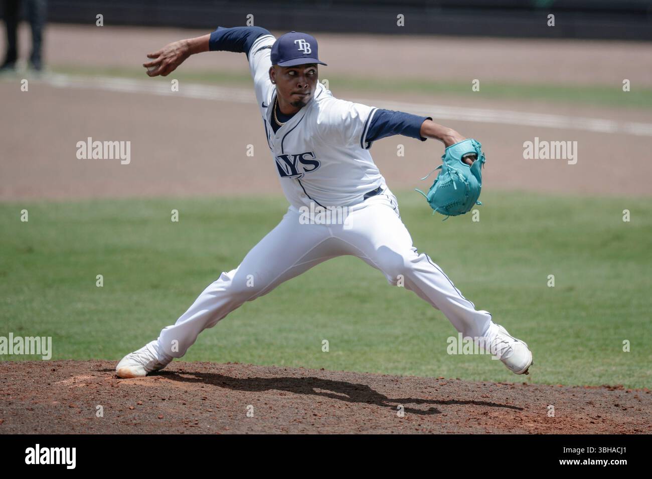 Tampa, Florida, USA. 8th June, 2025. Tampa Bay Rays pitcher Edwin Uceta ...
