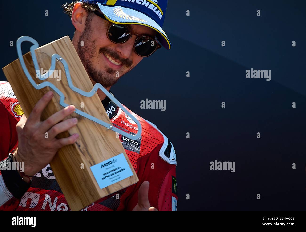 Madrid, Spain. 8th June, 2025. Francesco Bagnaia of Ducati Lenovo poses ...