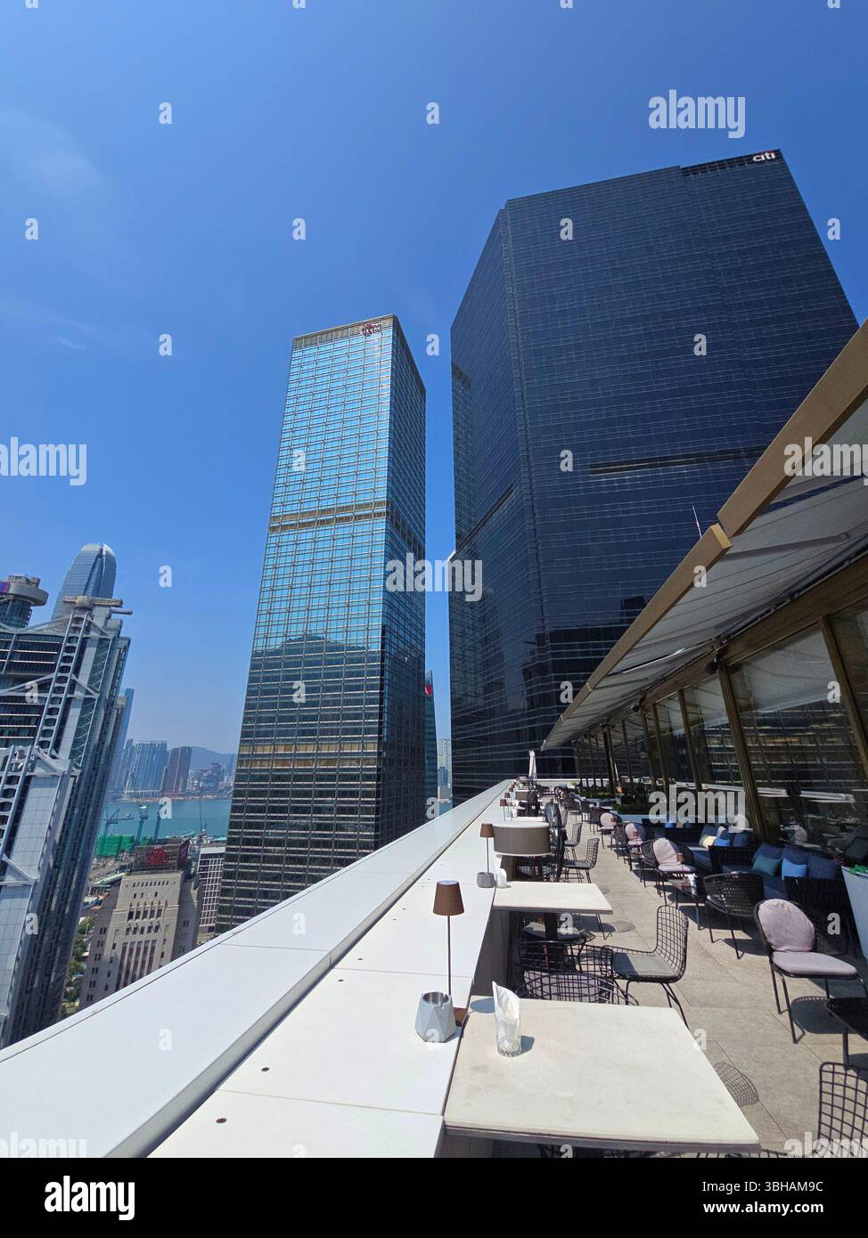 Popinjays rooftop bar in Admiralty, Hong Kong. - Smartphone Captured Stock Image