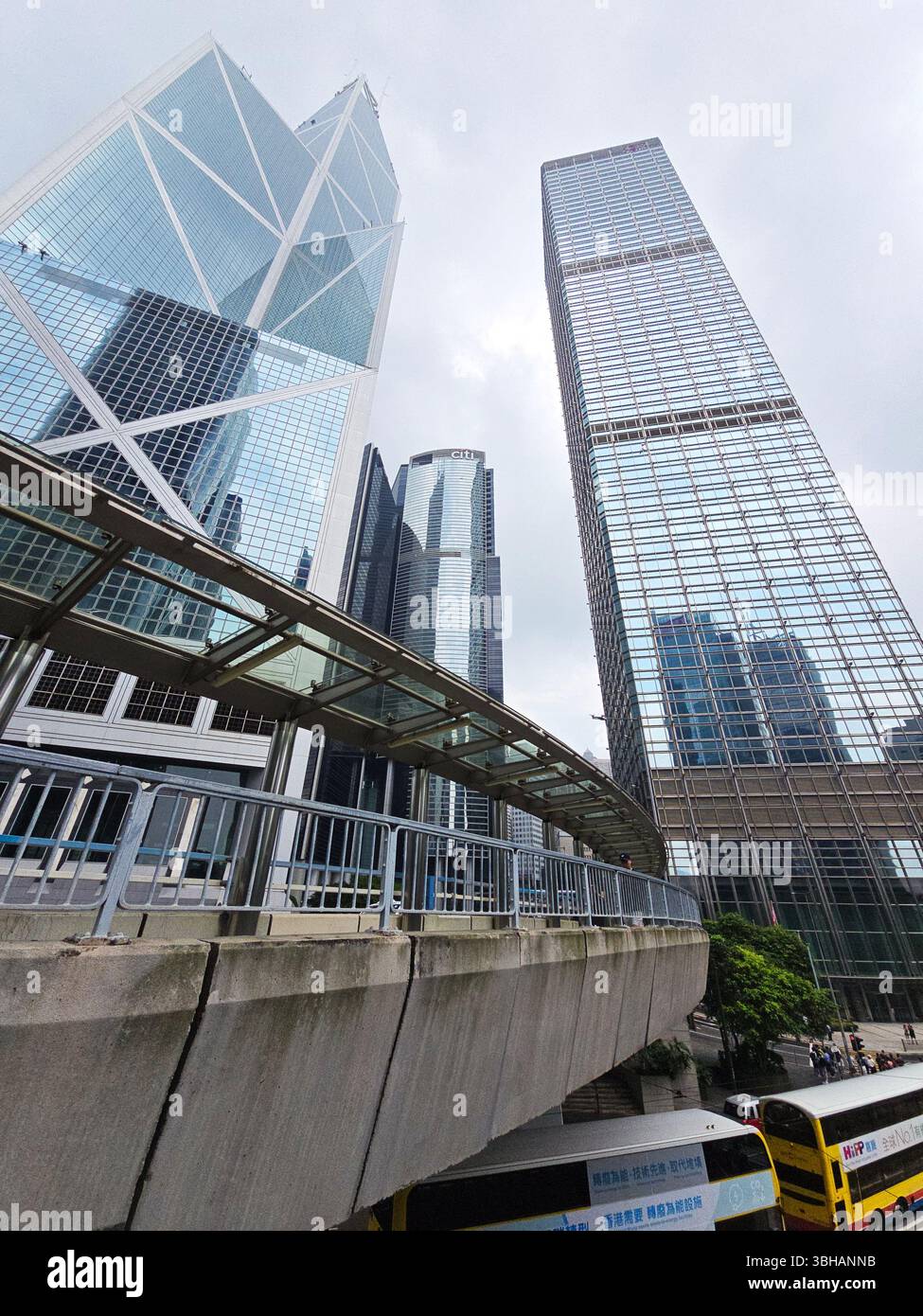 Skyscrapers in Admiralty, Hong Kong. - Smartphone Captured Stock Image