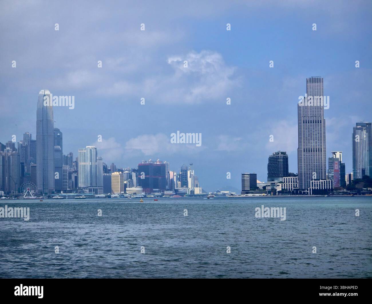 Victoria Harbour in Hong Kong. - Smartphone Captured Stock Image