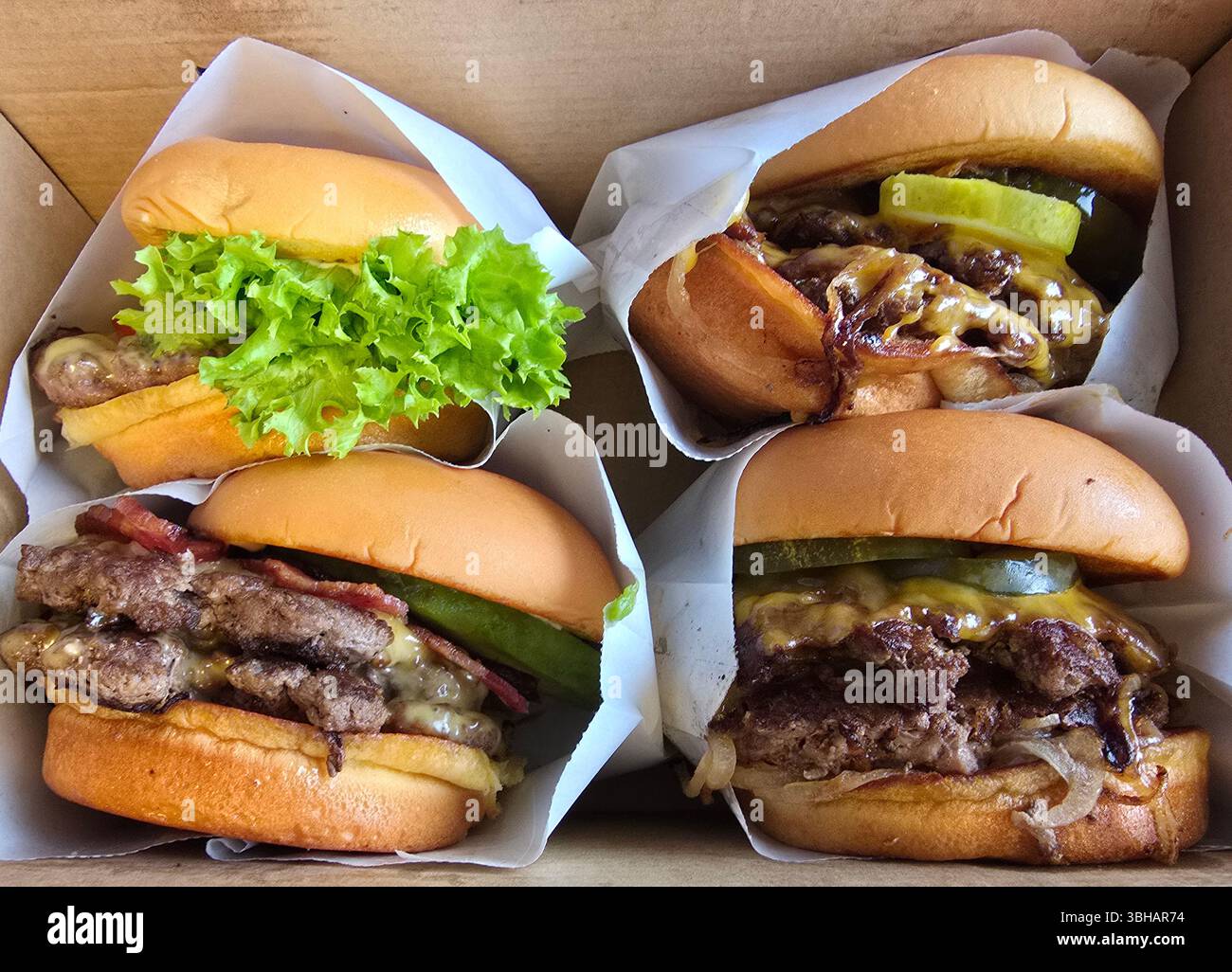 Shake Shack Burrgers. - Smartphone Captured Stock Image