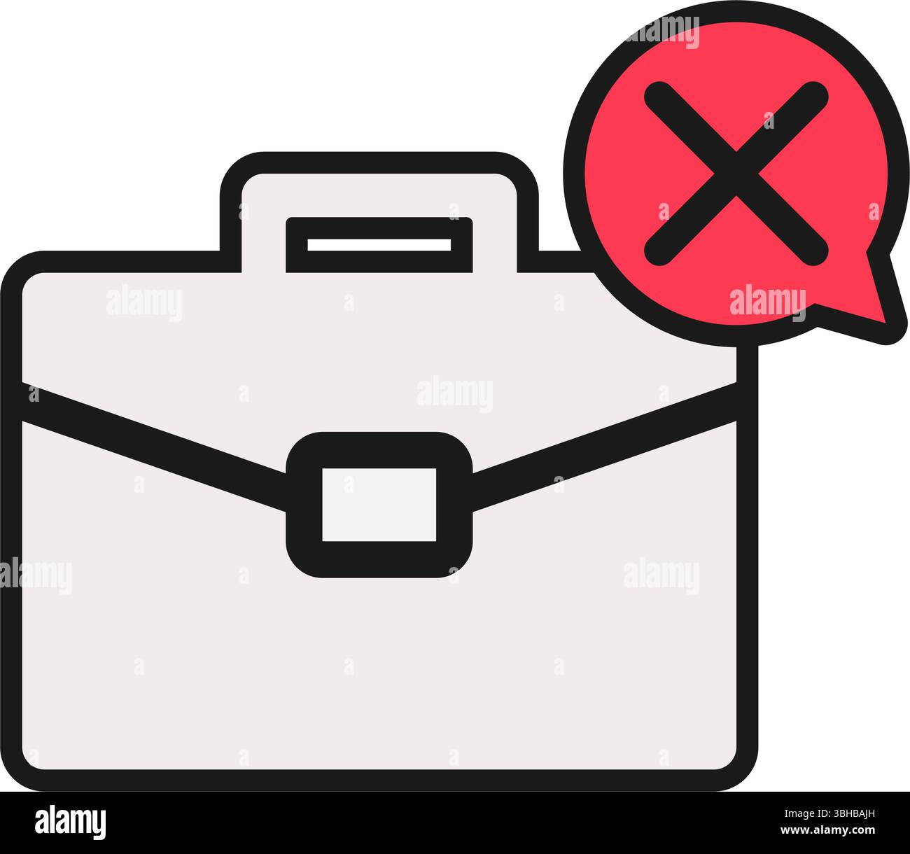 Rejected briefcase business icon design Stock Vector