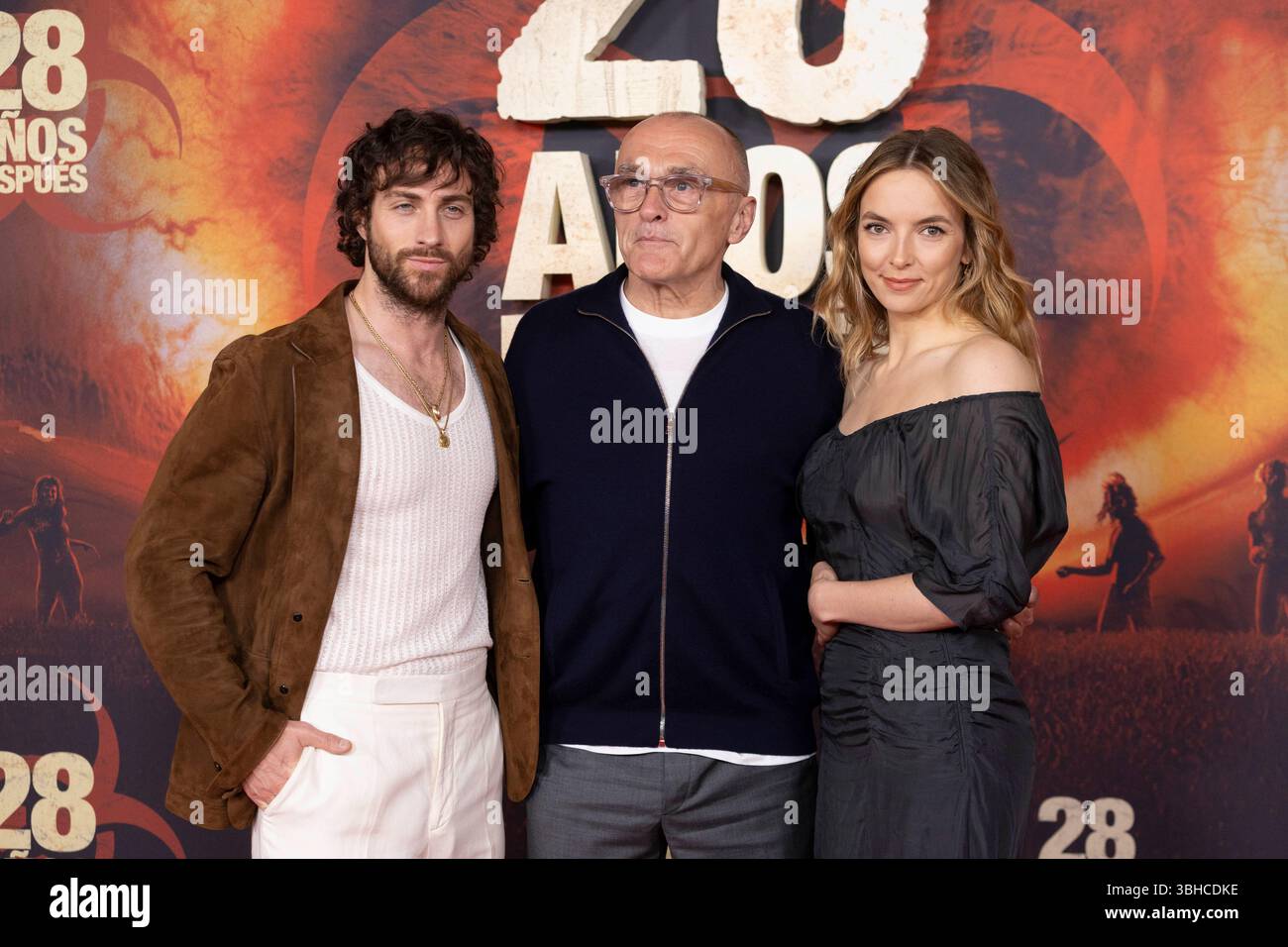 Danny Comer Director Danny Boyle (C), Actress Jodie Comer (R) and Actor Aaron ...